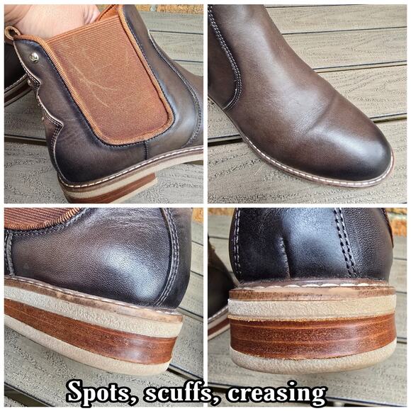 Pikolinos Aldaya Chelsea Boots Size EU41 US 10 - 10.5 Brown Leather Ankle Bootie - Picture 7 of 12